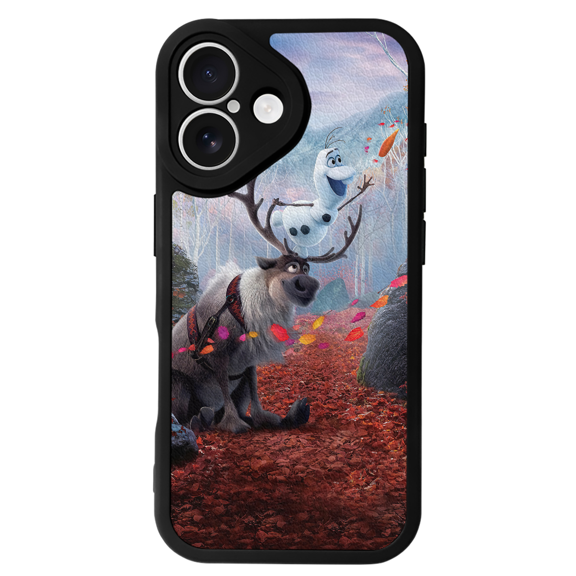 （画像用） アナと雪の女王 アンナ エルサ Frozen Anna Elsa 【iPhone 16シリーズ対応】シリコンスマホケース（レザー調） 材質：シリコン